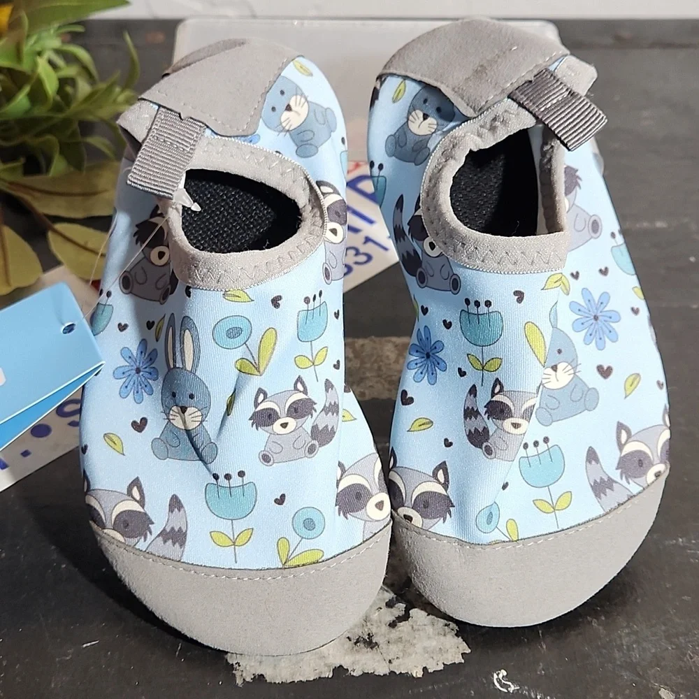 NING Bunny Raccoon Flower Flexable Water Shoes 8C